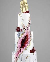 10 Wedding Cake Trends You Will See All Over Instagram In 2018 Geode Cake Wedding Cool Wedding Cakes Geode Cake