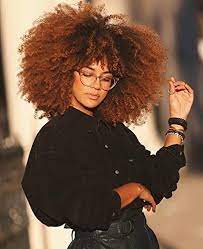 Muswanna Short Curly Afro Wig With Bangs Kinky Hair Fo