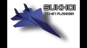 Cara membuat kapal terbang kertas. Origami Tutorial Cara Membuat Origami Pesawat Kertas Jet Tempur Sukhoi Su 27 Flanker Youtube