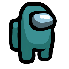 Turquoise Among Us Green Characters Black Wallpaper Iphone Wallpaper Iphone Cute