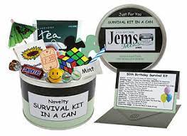 You'll impress your wife, girlfriend, daughter, or mom with she can go ahead and bring those sunglasses, wallet, keys, water bottle, and phone. 50th Birthday Survival Kit In A Can Gift Ideas Card For Him Her Men Women Dad Ebay