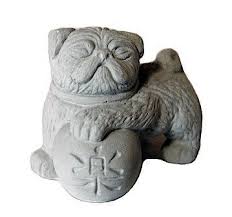 One Zen Mini Lucky Foo Pug Dog Bonsai Terrarium By Tyberkatz 13 95 Garden Art Statues Pug Lover Gifts Pug Dog