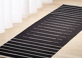 Black And White Striped Doormat Black With White Stripe Runner 2 5 X8 Reviews Cb2 Modern Rug Runner Modern Runner Striped Rug
