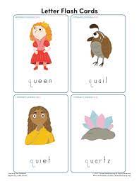 These printable alphabet flash cards look just as clear and readable in. Letter Q Flashcards Primarylearning Org