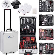 Tresko Boite A Outils 949 Pieces En Chrome Vanadium Avec Mallette En Aluminium Et Poignee Telescopique Argent 949 Pieces Amazon Tool Box Tools Tool Set