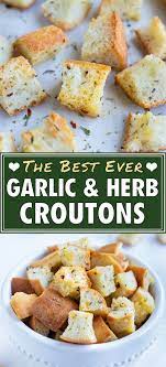 Best Homemade Croutons Recipe Baked Evolving Table Recipe In 2021 Croutons Homemade Meat Recipes For Dinner Vegetarian Recipes Healthy