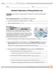 The paper student exploration energy conversions gizmo answer key. Photosynthesislabstudent Copy Name Date Student Exploration Photosynthesis Lab Vocabulary Carbon Dioxide Chlorophyll Glucose Limiting Factor Nanometer Course Hero