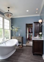 Which is why we decided to take a peek at our own pinterest account — hgtv canada — to find out which bathroom renovations and decor ideas garnered the most. Blue Grey Bathroom Ideas Best Of Grey Wood Floors Blue Walls And White Trim Basement Pinterest Grey Blue Bathroom Bathroom Colors Gray Blue Bathroom