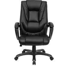 Black steel chair conveniently folds for easy storage. High Back Black Leather Layered Upholstered Executive Swivel Ergonomic Office Chair With Smoke Metal Base And Arms Restaurant Furniture Org