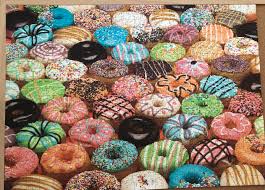 Measures 19.25 x 26.625 when complete. Cobble Hill 1000 Piece Donut Puzzle Jigsawpuzzles