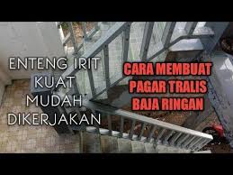 Maybe you would like to learn more about one of these? Cara Membuat Pagar Tralis Tangga Dari Baja Ringan Youtube Baja Pagar Tangga