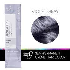 When using any hair dye, be sure to use the developer made by your dye manufacturer. Ion Color Brilliance Violet Gray Semi Permanent Hair Color