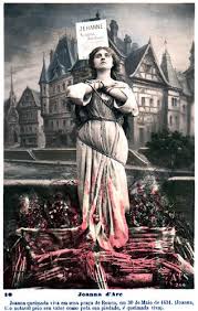 19th Century Postcard Showing Joan Of Arc Burning At The Stake In Rouen On May 30 1431 Saint Joan Of Arc Joan Of Arc Joan Of Arc Death