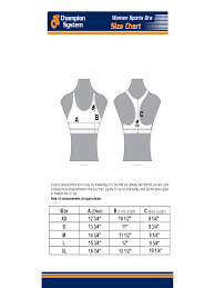 Sport Bra Size Chart Edit Fill Sign Online Handypdf