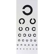 72 described landolt c eye chart