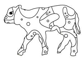 Calf Baby Cow Easy Coloring Book Printable Page For Kids Easy Cartoon Drawings Cartoon Coloring Pages Easy Drawings