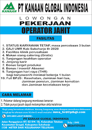 Smu memiliki sim b2/b2 umum usia 24 s/d 40 solopos.com Loker Sewing Jahit Pt Kanaan Global Indonesia Facebook