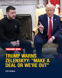 🔴 Donald Trump has warned Ukrainian President Volodymyr Zelenskyy that he  is “gambling with World War III” during a tense Oval Office meeting,  telling him “you either make a deal, or we're