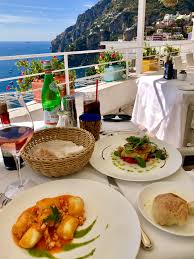 Red Prawn Gnocchi and Sea Bass for lunch in Positano, Italy. September  2019. : rFoodPorn