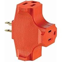 Leviton Single-to-Triple Indoor Adapter 15 Amp, 125 Volt, 00694-000, Orange  : Amazon.ca: Tools & Home Improvement