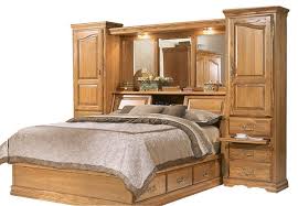It is a burgundy/brown color. Ft 605 And Ft 611 Q M Master Piece Oak Bedroom Pier Wall With Platform Bed Queen Size Items Include Bedroom Wall Units Master Bedroom Furniture Oak Bedroom