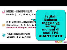 Pada tes soal utbk 2020/2021 beberapa soal kuantitatif tps 2020/2021 akan diselipkan soal kuantitatif dalam bahasa inggris. Istilah Bahasa Inggris Yang Sering Muncul Di Soal Tps Kuantitatif Youtube