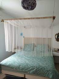 ciel de lit bambou diy baldaquin suspendu chambre lit bambou idee chambre lit baldaquin