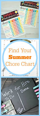 Find Your Summer Chore Chart The Organized Mom