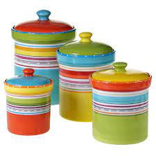 Maybe you would like to learn more about one of these? Sunrise Stripes Canister Set 4 Pc