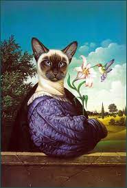 Lrs Animals In Art Braldt Bralds Siamese Cats Cats Illustration Cat Painting