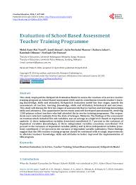 For security purposes, staff training, to assist in resolving complaints and to improve our customer service, all our email. Pdf Evaluation Of School Based Assessment Teacher Training Programme