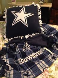 Dallas Cowboy No Sew Fleece Blanket With Matching Pillow Dallas Cowboys Blanket Dallas Cowboys Decor Fleece Projects