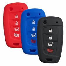 Silicone Rubber 4 Button Flip Key Fob Cover Remote Case Jacket For Hyundai Accent Santa Fe 2017 2019 Sku Hyus4f Silicone Rubber Hyundai Hyundai Accent