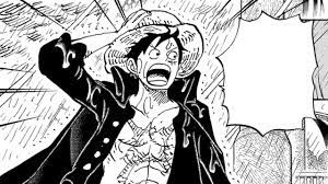 Luffy raises his right arm and points to onigashima's island in the sky. One Piece Luffy And His Declaration Of War On Onigashima Anime Sweet