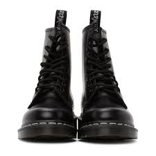 2976 white stitch chelsea boots. Dr Martens 1460 Contrast Stitch Smooth Leather Boots In Black Save 51 Lyst