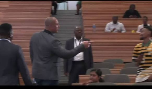 Apparently he. confronted Herman Moloi twice today. For the second time he told, his "let's take it outside" I fully understand why Herman ended up opening a case. He thought Madlanga Commission