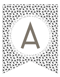 Printable black and white birthday cards. Free Printable Black And White Pattern Banner Letters Template