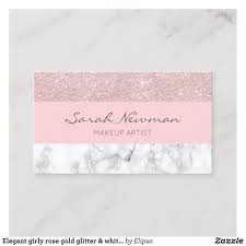 Elegant Girly Rose Gold Glitter White Marble Business Card Zazzle Com Glitter Business Cards Pink Business Card Rose Gold Glitter