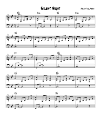 The left hand plays block chords and the right hand plays the melody, in the key of c. Silent Night Pdf Sheet Music Paul Tobey