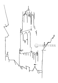 Domtoren Utrecht Lijntekening Line Drawing Galerie Werkvanbart Lijntekening Lijntekeningen Utrecht