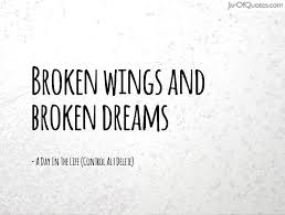 Broken Wings And Broken Dreams Jar Of Quotes Broken Quotes Ending Quotes Nspirational Quotes