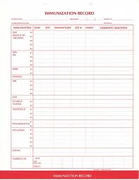 Gentes Donorte Printable Immunization Record
