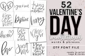 Ever wanted a font that looks like your handwriting? Valentine S Day Font Handlettered Words Phrases 188958 Script Font Bundles