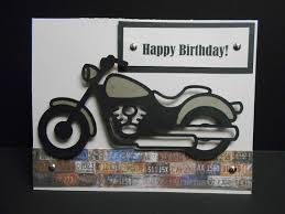 Trying to explain this to a 5 year old is hard because they are super excited to wait and watch the motorcycle come down the ramp. Handmade Motorcycle Birthday Card Birthday Cards Motorcycle Birthday Cards