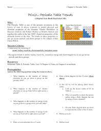 The periodic table is separated in horizontal. Periodic Trends Worksheet Answers Pogil Nidecmege
