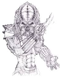 Coloring Pages Alien Vs Predator Drawings Predator Artwork Predator Art Drawing Sketches
