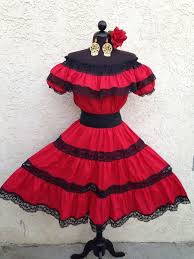 Mexican Fiesta 5 De Mayo Dress Offshoulder W Ruffle 2piece W Small Black Sash Mexican Dresses Traditional Mexican Dress Mexican Outfit