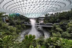 If you don't have time between flights to go land side, you can still get a burst of nature to shake off that cabin air. Singapore S Changi Airport Touts The World S Tallest Indoor Waterfall