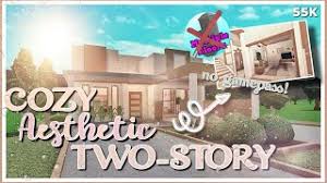 So make your dream come true by building this . Bloxburg Cozy Aesthetic Two Story House No Gamepass Speedbuild Otosection