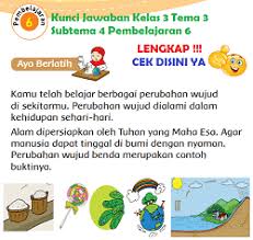 Lengkap Kunci Jawaban Kelas 3 Tema 3 Subtema 4 Pembelajaran 6 Kunci Jawaban Lengkap Dan Terbaru Simplenews